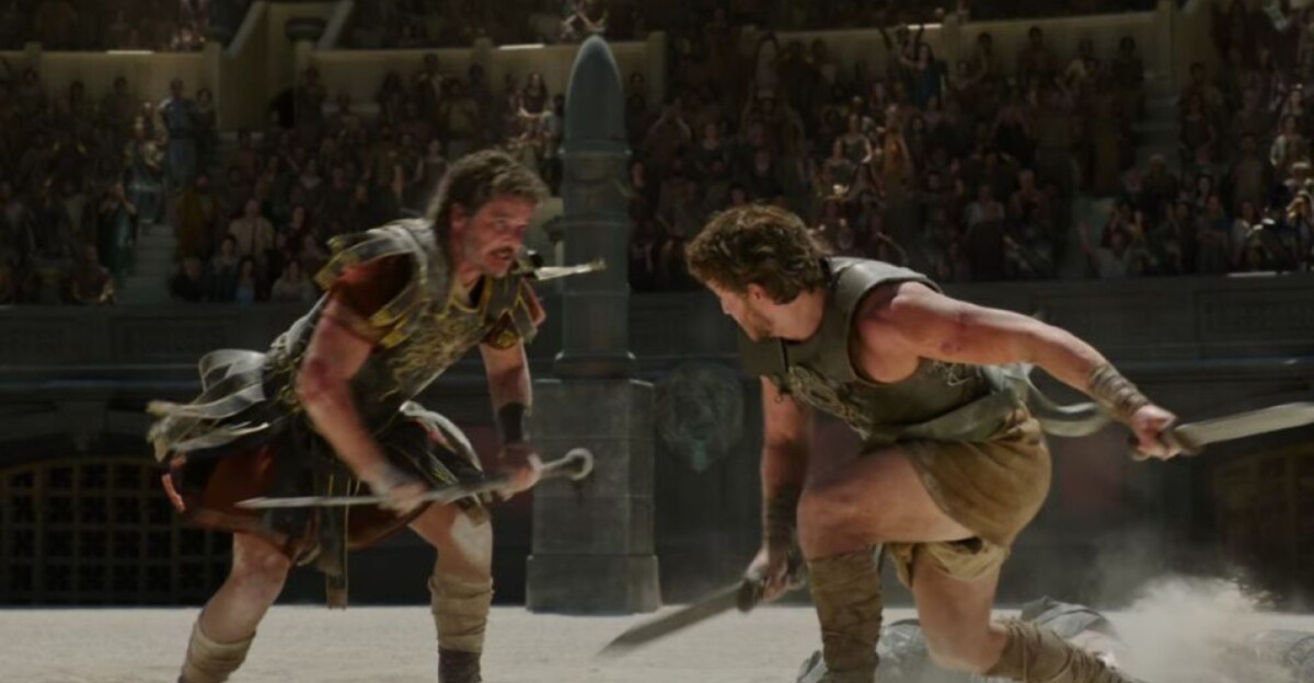 Pedro Pascal y Paul Mescal en 'Gladiator II'