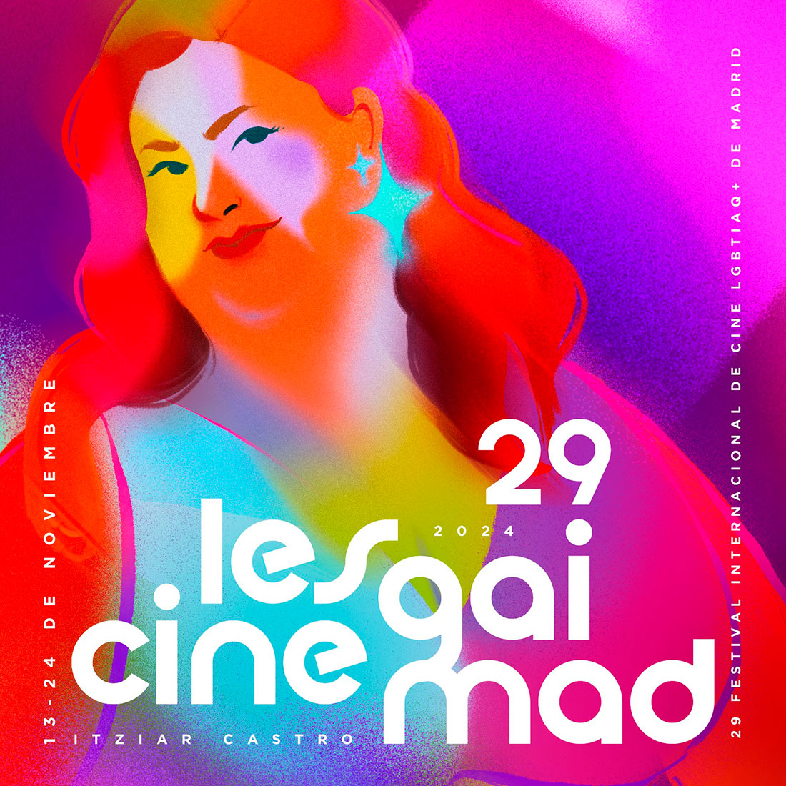 Cartel de Lesgaicinemad, el festival de cine LGTBIQ+ de Madrid