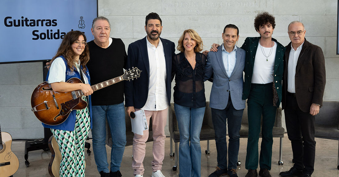 Algunos de los participantes en el acto benéfico por la DANA de València.