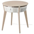 STARKVIND, Mesa con purificador aire, chapa de roble teñida/blanco inteligente - 169€