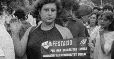 Trini Falcés en la primera manifestación LGTBIQ+ de España (1977)