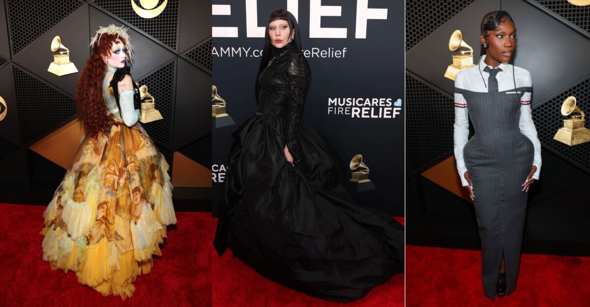 Chappel Roan, Lady Gaga y Doechii en la alfombra roja de los Grammy 2025