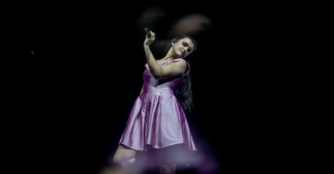 Amaia en su concierto en el Movistar Arena de Madrid.