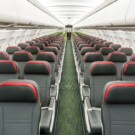Interior de TAP Air Portugal.
