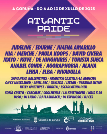 Judeline, Mayo y muchos más celebrarán el Orgullo en A Coruña dentro del Atlantic Pride 2025