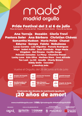 Cartel del MADO Madrid Orgullo 2025.