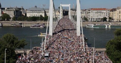 La manifestación del año pasado de Budapest.