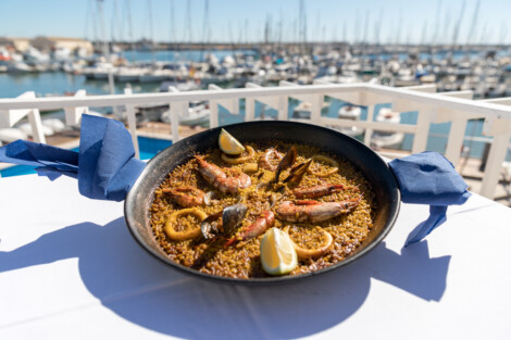 Paella de marisco.