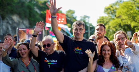 Gergely Karácsony, alcalde de Budapest, durante la Manifestación del Orgullo LGTBIQ+