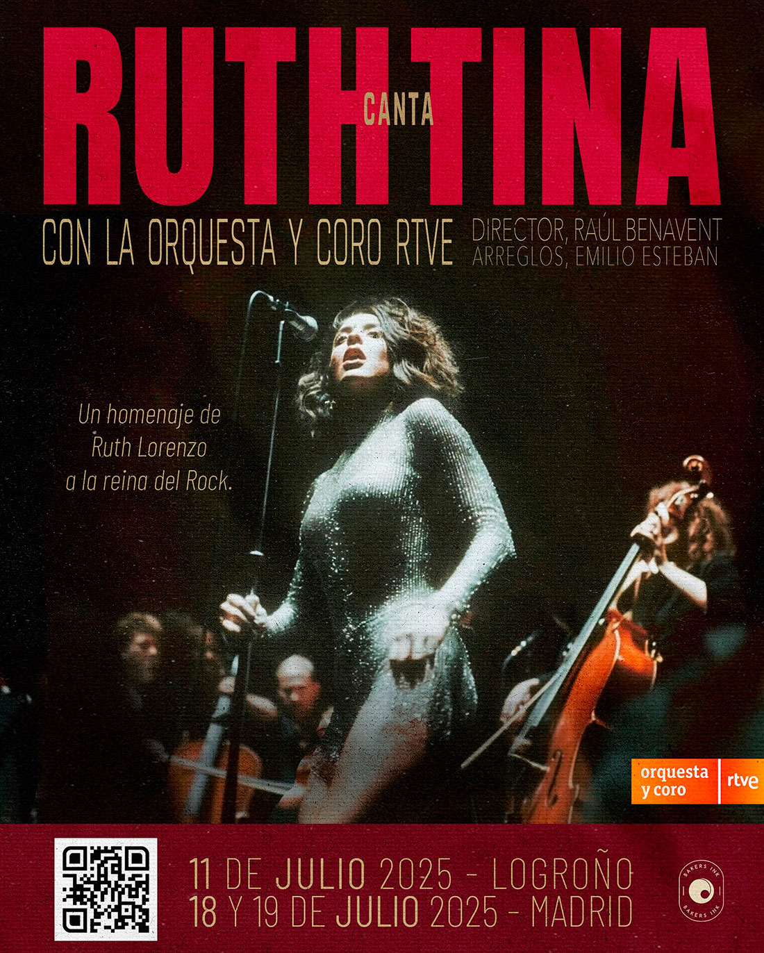 Cartel del concierto con que Ruth Lorenzo homenajea a Tina Turner.