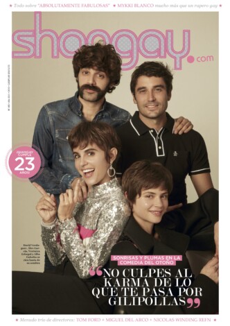 Verónica Echegui portada de 'Shangay' con 'No culpes al karma de lo que te pasa por gilipollas'.