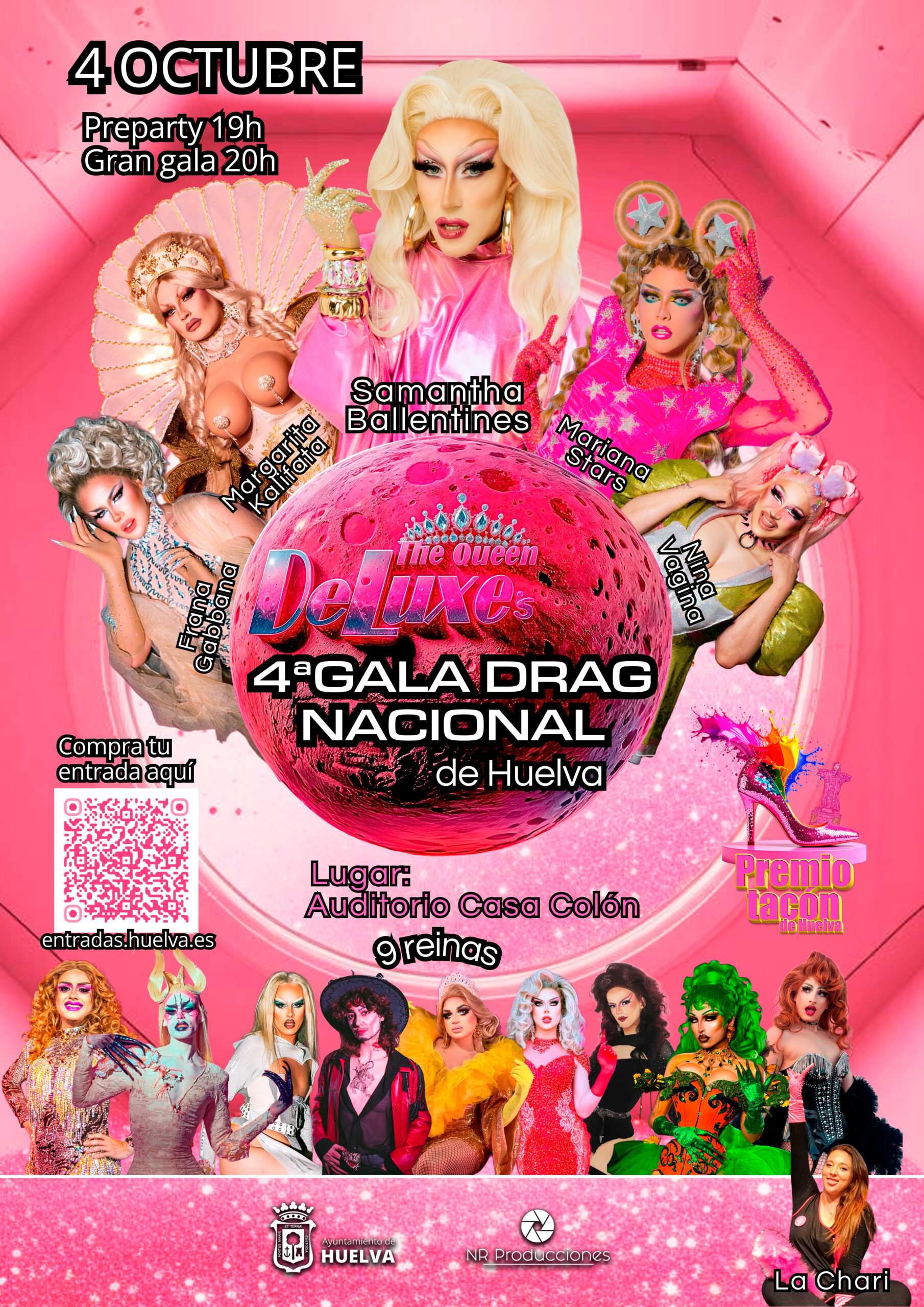 Cartel de 'The Queen Deluxe' - 4ª Gala Drag Nacional de Huelva