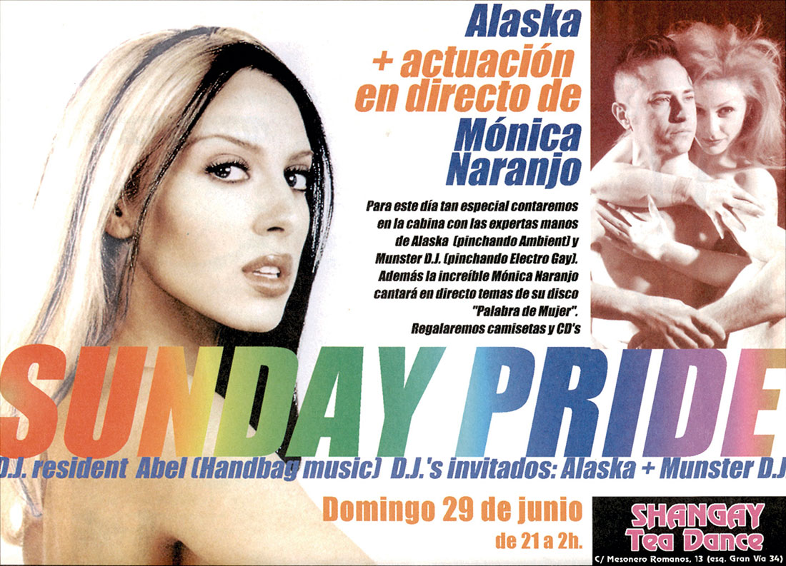 Pedro Munster y Alaska en Shangay tea Dance