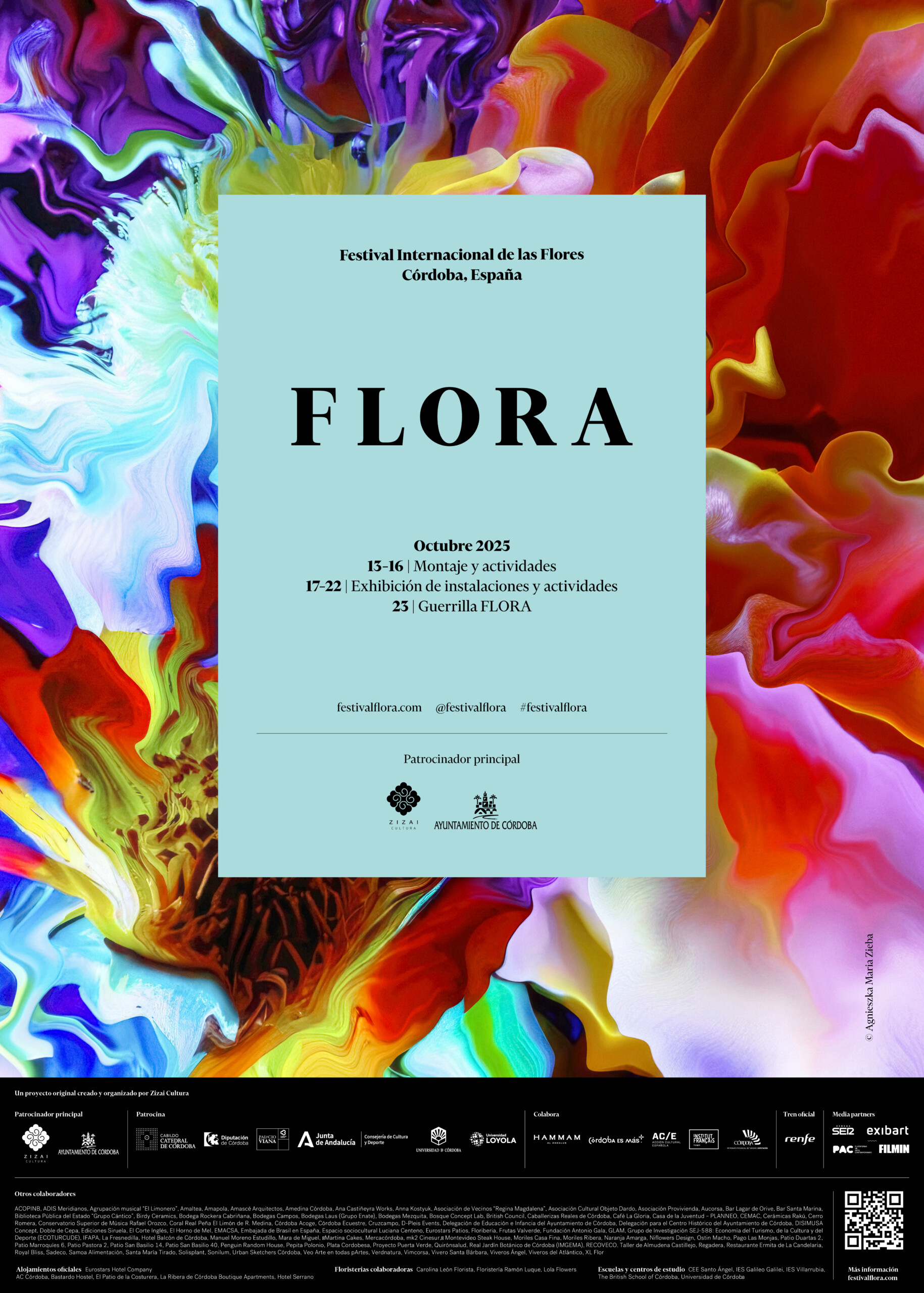 FLORA 2025, cartel del Festival Internacional de las Flores de Córdoba