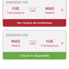 Imagen de la app de Iberia Express.