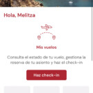 Imagen de la app de Iberia Express.