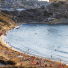 Bahía de Ghajn Tuffieha de Malta.