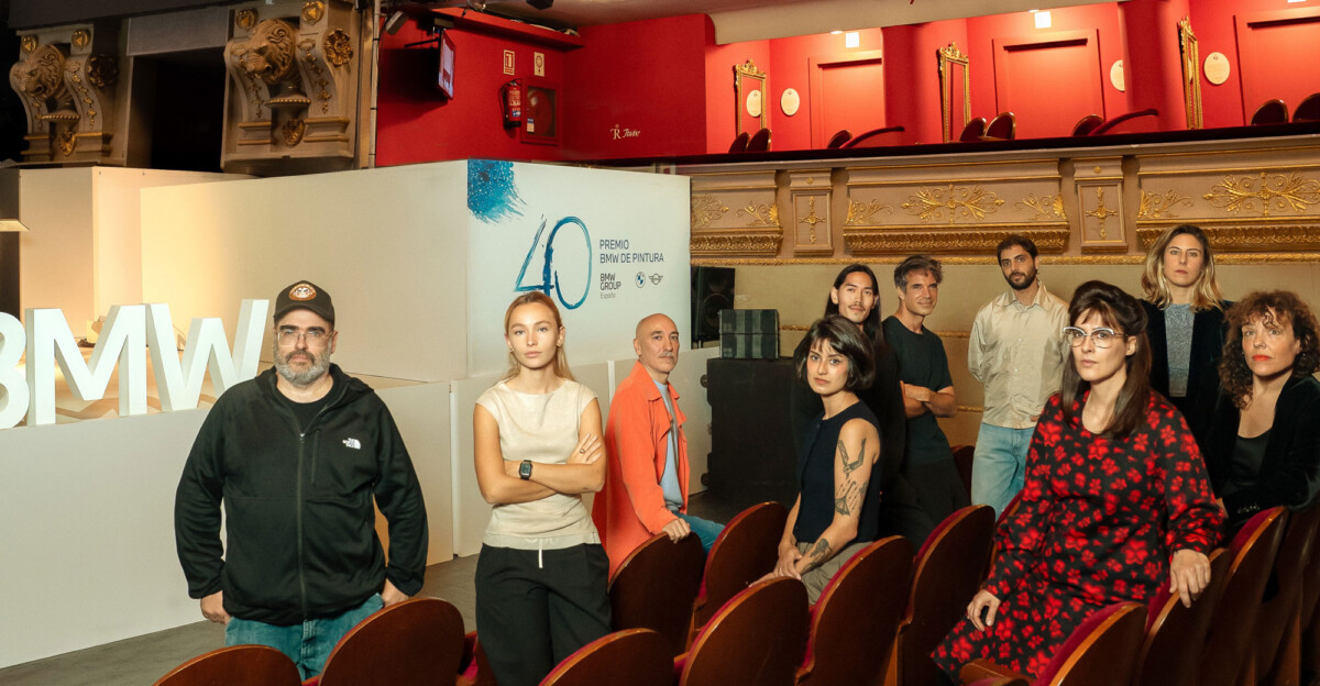 Los ganadores y finalistas del premio BMW de Pintura, en el Teatro Real de Madrid. Foto: Miguel Ángel Fernández.