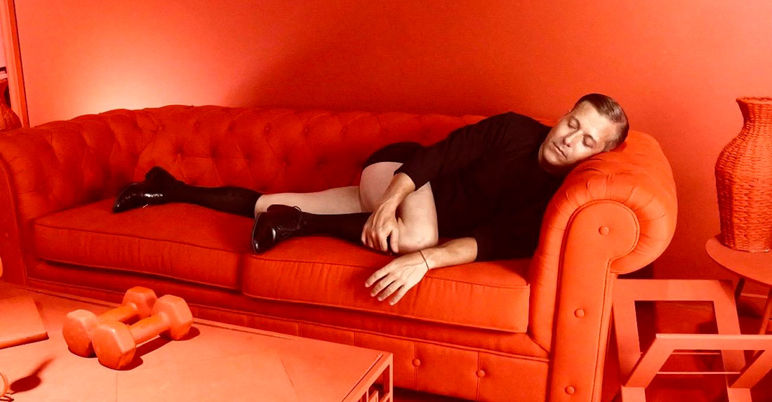 José Luis Montesdeoca en la grabación del vídeo.