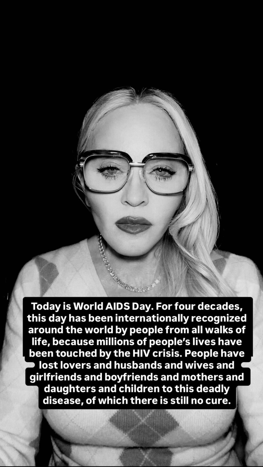 madonna en el día mundial del sida
