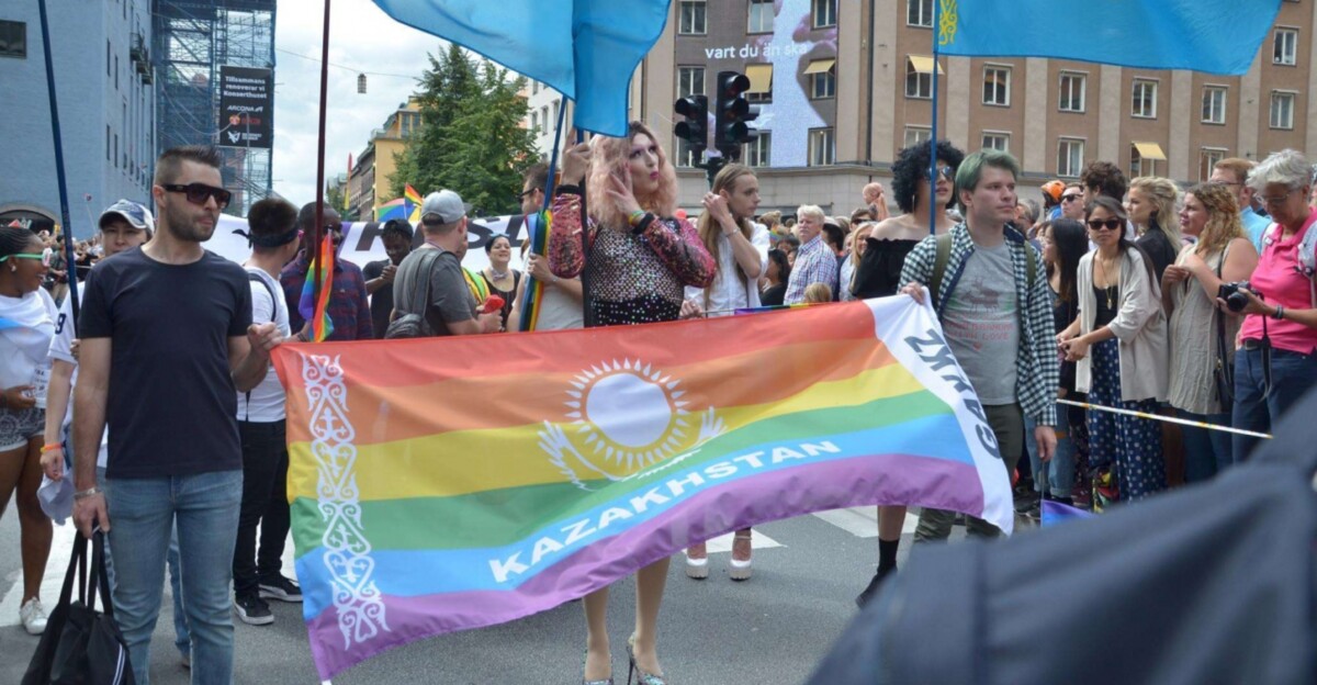 Manifestación LGTBIQ+ en Kazajistán.