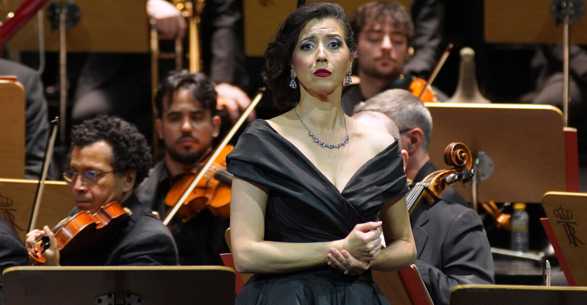 Lisette Oropesa, Amalia en I Masnadieri, de Verdi, en versión concierto en el Teatro Real. Foto: Javier del Real.