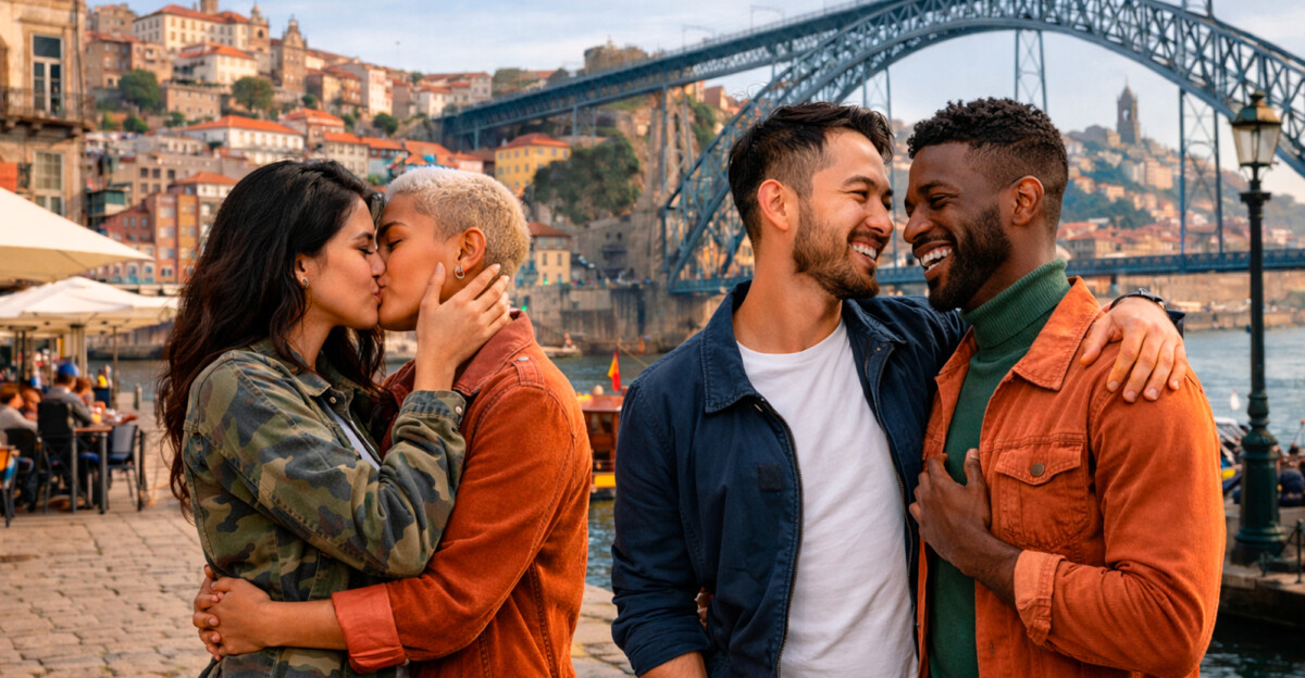 Parejas LGTBIQ+ en Oporto.