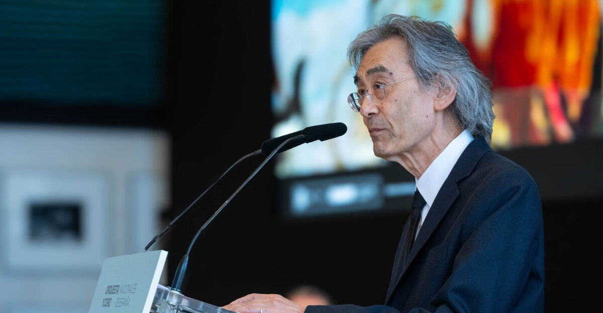 Kent Nagano, en la presentación. El maestro es el nuevo director titular y artístico de Orquesta y Coro Nacionales de España. Foto: Rafa Martin.