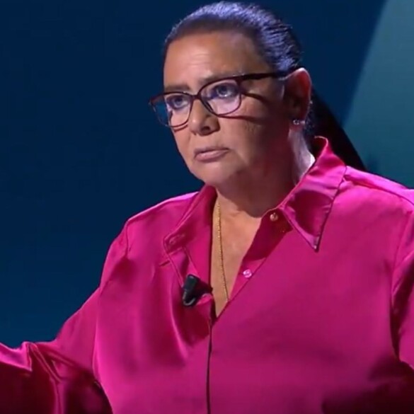 María del Monte bromea en 'La noche de Aimar': "No he estado en mi vida en el armario, porque no quepo"