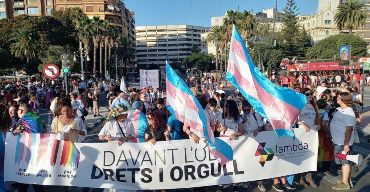 Marcha del Orgullo LGTBIQ+ en Valencia.