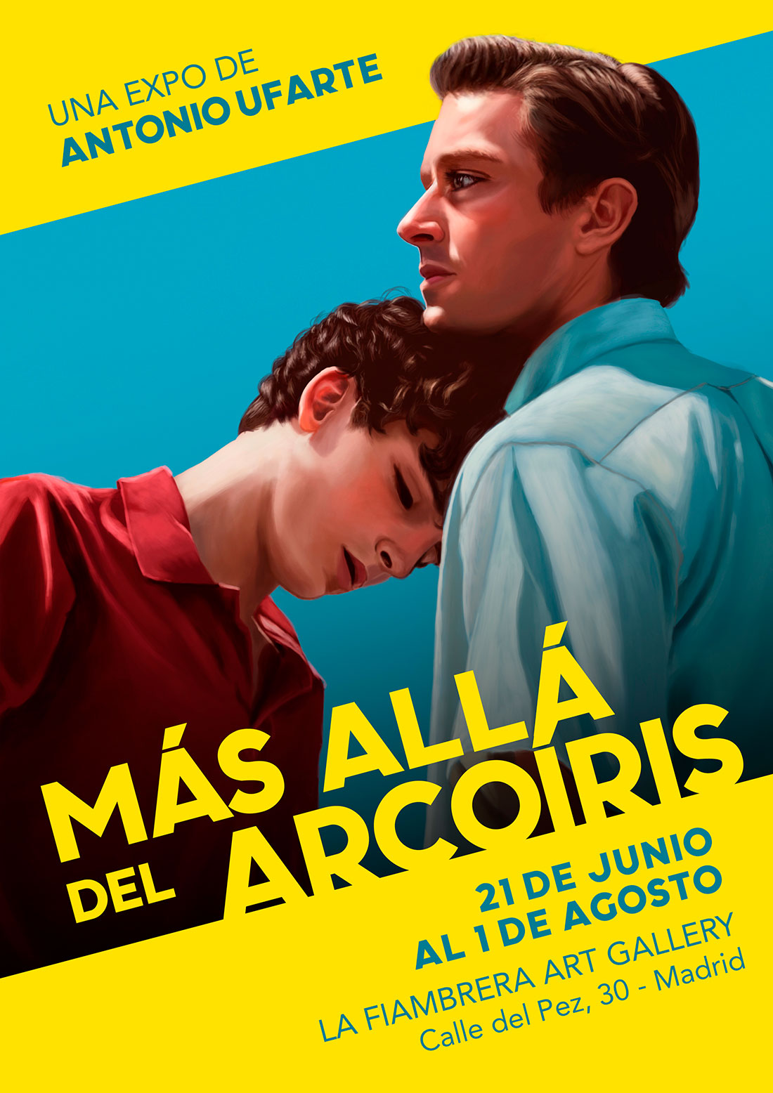 cartel exposición 'Mas allá del arcoíris' Madrid Orgullo