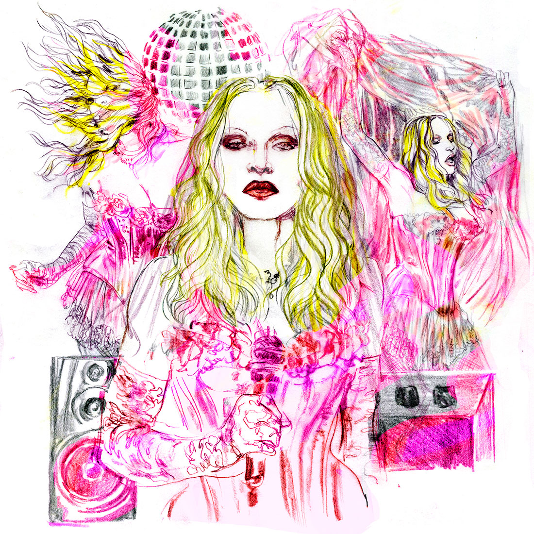 Madonna. Ilustración: Iván Soldo