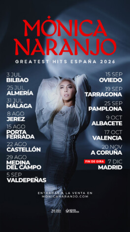 Cartel gira Mónica Naranjo.