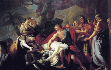 'Aquiles lamenta la muerte de Patroclo' (Gavin Hamilton).