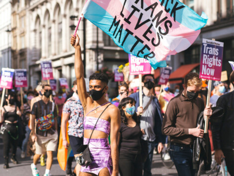 Imagen de la marcha del Orgullo trans de Londres.