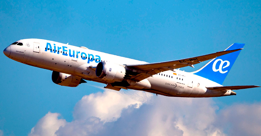 El Boeing 787-8 Dreamliner es uno de los modelos más eficientes y avanzados.