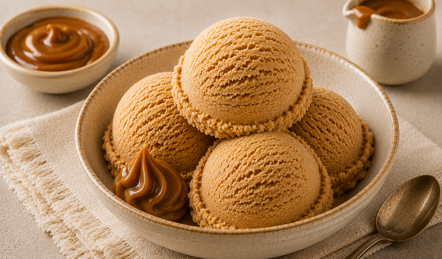 Helado de dulce de leche.